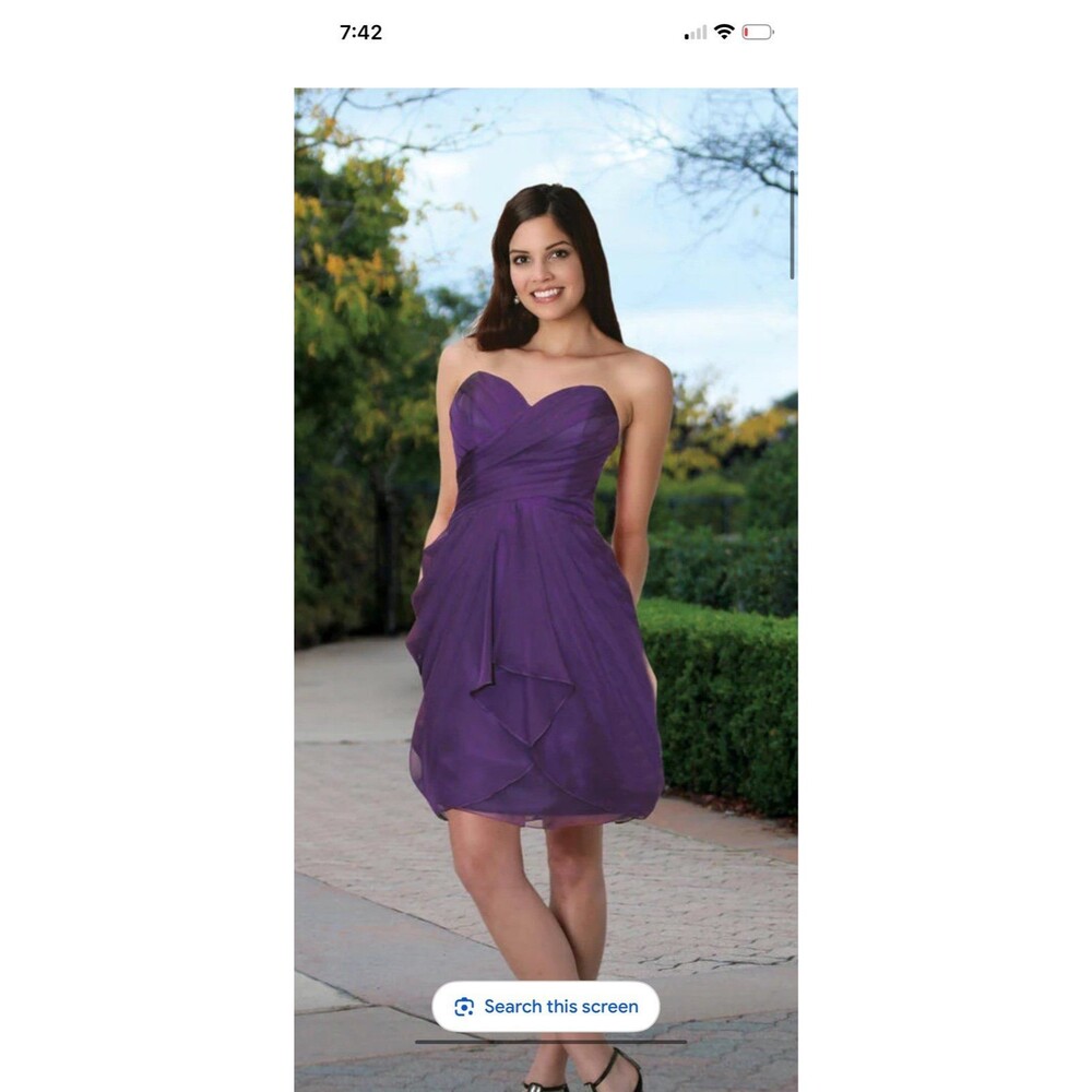 DAVINCI BRIDESMAIDS 60027 Bridesmaid Draped Mini Dress NWT